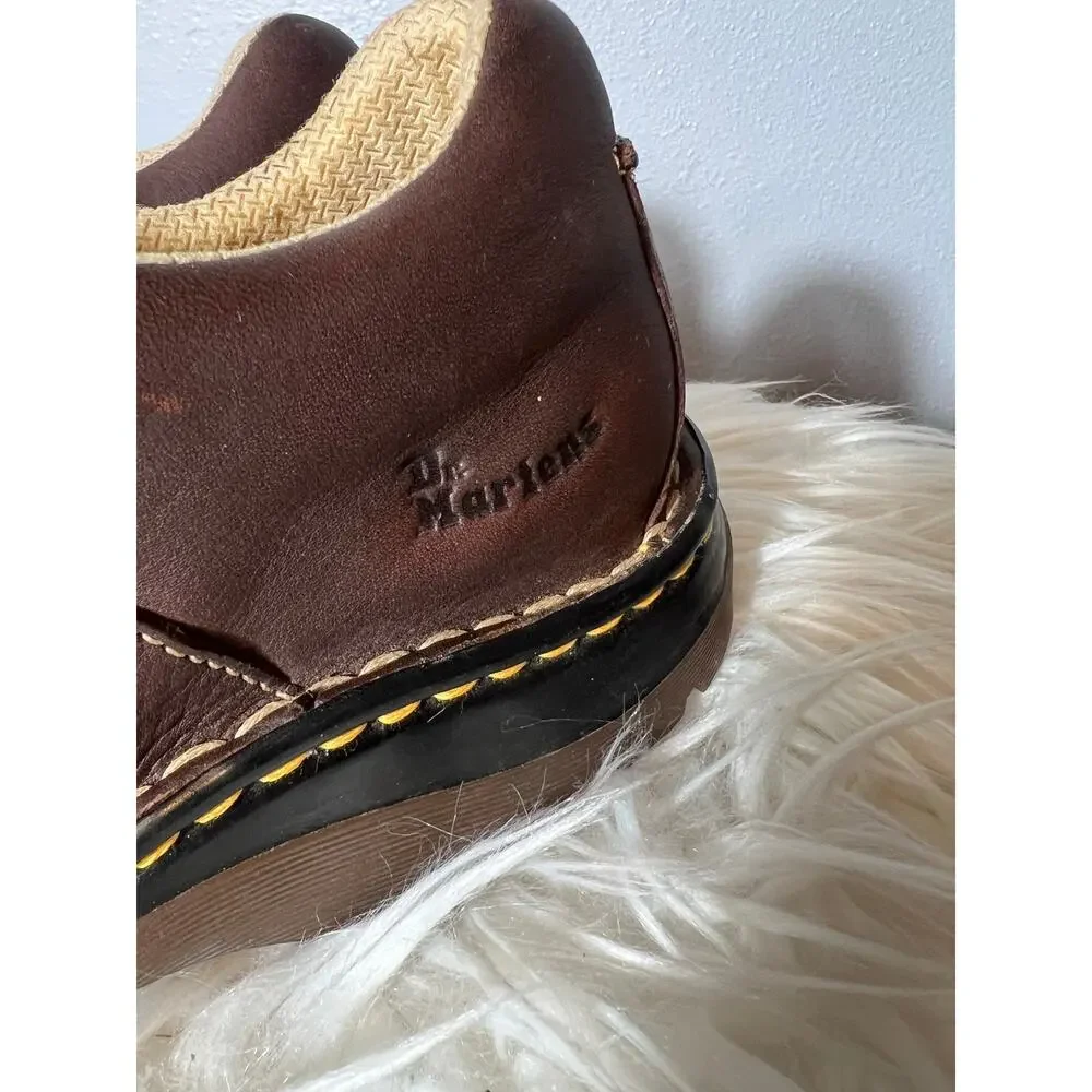 Doc Dr Martens Pebbled Leather Slip-on Loafers Men's Size 11 M Brown Style 11233